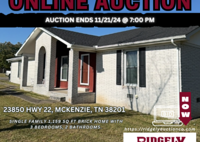 ONLINE ONLY AUCTION – ENDS 11/21/24 @ 7:00 PM – TWO SINGLE FAMILY HOMES, VEHICLES, BOAT, GUNS, TOOLS & MUCH MORE! – NOLEN MCKENZIE