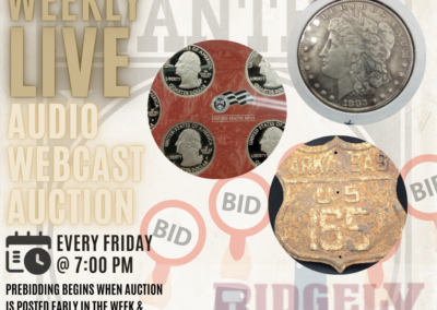 LIVE AUDIO WEBCAST AUCTION OCTOBER 25, 2024 – PREBID NOW! (PREBID’S WILL END @ 6:00 PM 10/25/24 & THE LIVE WEBCAST WILL BEGIN @ 7:00 PM 10/25/24)