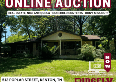 ONLINE ONLY AUCTION ENDS 06/27/25 @ 7 PM – REAL ESTATE, NICE ANTIQUES & HOUSEHOLD CONTENTS – DON’T MISS OUT! – BAUCOM ESTATE