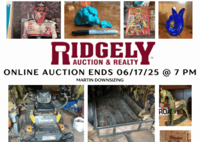 ONLINE ONLY AUCTION ENDS 06/17/25 @ 7 PM – AUTOGRAPHED DALE EARNHARDT PIECES, LAWN MOWER, TRAILER, NICE FURNITURE & HOUSEHOLD CONTENTS – MARTIN DOWNSIZING