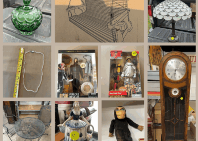 ONLINE ONLY AUCTION ENDS 06/11/25 @ 7 PM – GI JOES, GRANDFATHER CLOCK, PATIO SET, MOON & STARS, SPODE CHRISTMAS, COACH PURSES, JEWELRY & MORE! – FRAZIER ANTIQUES IN MCLEY