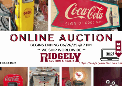 ONLINE ONLY AUCTION ENDS 06/26/25 @ 7 PM – NICE GAS PUMPS, COCA-COLA COLLECTION, ACTION FIGURES, KITCHENAID MIXER, WASHER & DRYER & MORE! – EDWARDS DOWNSIZING