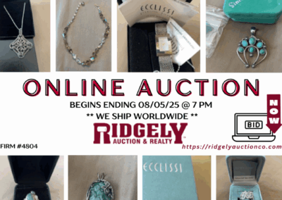 ONLINE AUCTION ENDS 08/05/25 @ 7 PM – FRAZIER ANTIQUES JEWELRY MCLEMORESVILLE