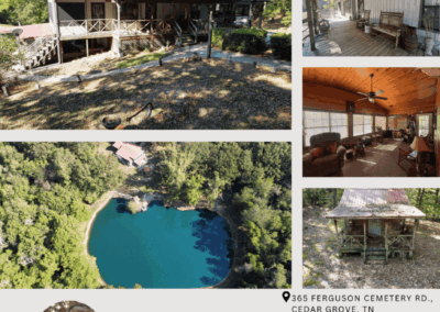 NEW LISTING! 32 +/- ACRES WITH HOME, HISTORIC SCHOOLHOUSE & LAKE! 365 FERGUSON CEMETERY RD, CEDAR GROVE, TN