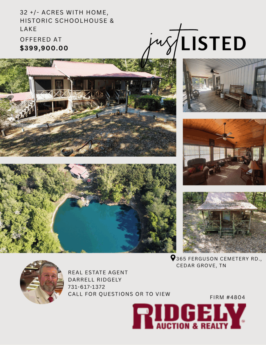 NEW LISTING! 32 +/- ACRES WITH HOME, HISTORIC SCHOOLHOUSE & LAKE! 365 ...