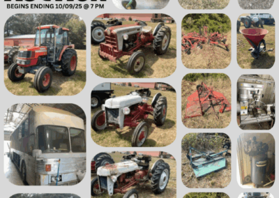 ONLINE ONLY AUCTION ENDS 10/09/25 @ 7 PM – JOHNSON ESTATE