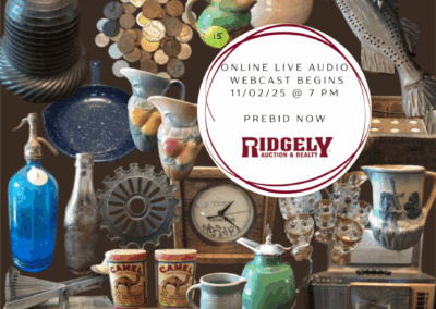 ONLINE ONLY LIVE AUDIO WEBCAST BEGINS 11/02/25 @ 7 PM – PREBID NOW UNTIL 11/02/25 @ 6 PM