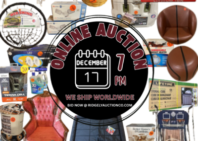 ONLINE ONLY AUCTION ENDS 12/17/25 @ 7 PM – SELLING FOR THE LORD’S HOUSE