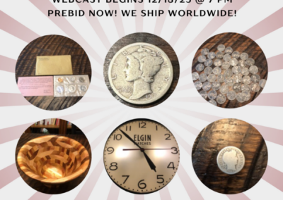 ONLINE ONLY LIVE AUDIO WEBCAST BEGINS 12/18/25 @ 7:00 PM