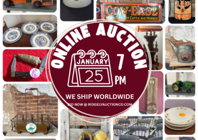 ONLINE ONLY AUCTION ENDS 02/04/26 @ 5 PM – STOCKDALE DOWNSIZING