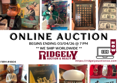 ONLINE ONLY AUCTION ENDS 03/04/26 @ 7 PM – FRAZIER ANTQIUES IN MCLEY