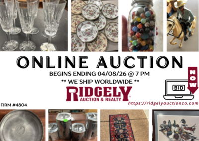ONLINE ONLY AUCTION ENDS 04/08/26 @ 7 PM – FRAZIER ANTIQUES HUMBOLDT