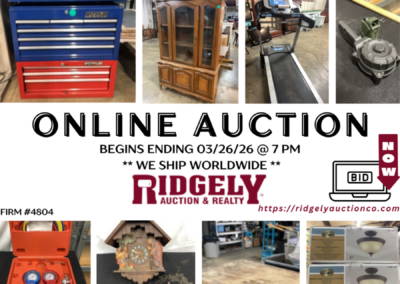 ONLINE ONLY AUCTION ENDS 03/26/26 @ 7 PM – FORMAN DOWNSIZING