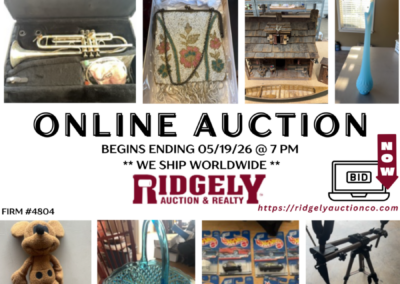 ONLINE ONLY AUCTION ENDS 05/19/26 @ 7 PM – FRAZIER ANTIQUES MCLEMORESVILLE