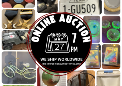 ONLINE ONLY AUCTION ENDS 05/27/26 @ 7 PM – FRAZIER ANTIQUES HUMBOLDT