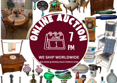 ONLINE ONLY AUCTION ENDS 06/01/26 @ 7 PM – WALKER ESTATE