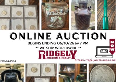 ONLINE ONLY AUCTION ENDS 06/10/26 @ 7 PM – PRICE DOWNSIZING
