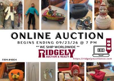 ONLINE ONLY AUCTION ENDS 09/23/26 @ 7 PM – FRAZIER ANTIQUES MCLEMORESVILLE